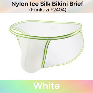 Mens Brief: Nylon Ice Silk Bikini Brief (F2404)