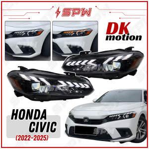 Honda Civic FE (2022-2026) DK-Motion Head Lamp Headlamp Headlight Dynamic LED Daylight DRL Head Light Running Signal Headlamps Headlights 2022 2023 2024 2025 2026