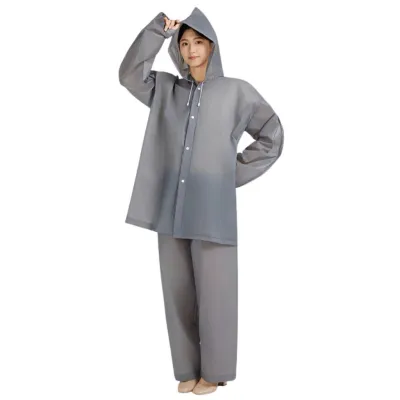 KUKE Jas Hujan Dewasa Setelan / Raincoat Celana + Baju EVA Tebal Waterproof Mantel Unisex