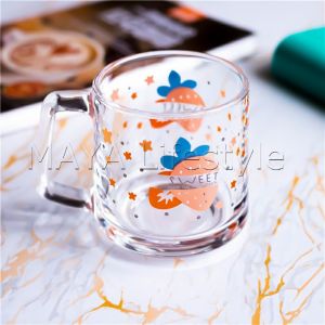 MAYA ถ้วยแก้วกาแฟ ถ้วยแก้วน้ำผลไม้ แก้วบอโลซิลิเกตสูง เนื้อหนาพิเศษ cola cup