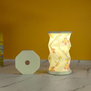 CAEDU Ultra Thin Portable Desk Light Creative LED Dimmable Table Lamp Small Gift Cultural Foldable Paper Latern Travel