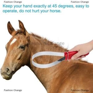[COD] Fashion Change Horse Shedder Scraper Stainless Steel Horse Sweat Scraper Metal Animal Equine Sweat Scraper Shedder Horse Grooming Brushes Combs