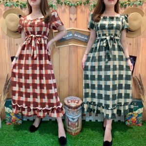 Ghaudens Rubber Colourblock 1008 -Midi Dress