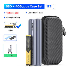 Orico M.2 Nvme Bao Vây USb4 40gpbs tốc độ nhanh 2 Trong 1 Loại C USB Một Cáp Với quạt tản nhiệt Tương Thích Với Thunderbolt 3 4 USB B3.2 Cho Máy Tính Xách Tay