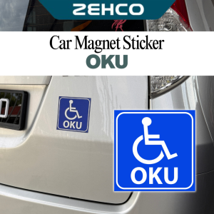 OKU Car Magnet Sticker Sign 10cm Waterproof Magnetic OKU Car Sign
