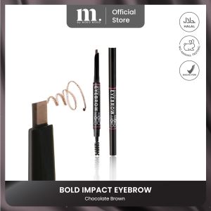 Pensil Alis Moko-Moko Waterproof / Moko Moko Bold Impact Eyebrow - Chocolate Brown