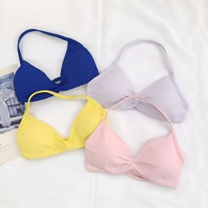 NCLAGEN Women Sports Top Fitness Gym Strip Bra High Support Thin Strap Halter Sports Seamless Bras Scrunch Workout Yoga Tank2026