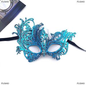[COD] FUSHI0 Halloween nửa mặt nạ sang trọng Masquerade phụ nữ ăn mặc giáng sinh bên cosplay trang trí mặt nạ mắt hộp đêm ren mặt nạ