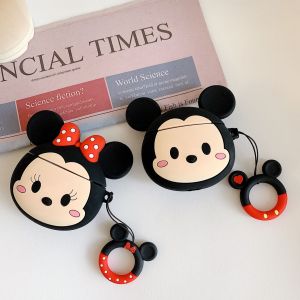 【New】Liquid Silicone Earphone Protective Case Mickey Shape  For Apple AirPods 1/2 3 4 Generation Pro Pro2 Earphones