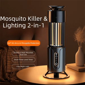 HENRYQ Wall-Hanging Electric Mosquito Lamp Free Standing USB Charging Mosquito Trap Light High-End Timing Function  Mosquito Killer Outdoor Use