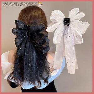 CISWGE Fashion Large Bow Hair Claw Clip Super Fairy Temperament Headdress Women Hair Clip Sweet Hair Accessories