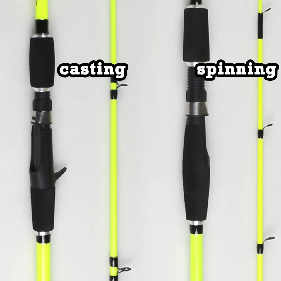 TOKUSHIMA Lemon Yellow Lure Fishing Rod 1.6-2.4M Ultralight Fishing Rod  Super Strong Jigging rod Carbon Spinning Fishing Pole Casting Pole