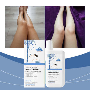 HANCHOBIT White Birch Moisturizing Sunscreen Cream UV Protection Oil Control Smoothing Skin Hydrating Non Greasy Daily Sunscreen(50ml)
