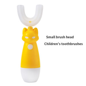 VREN Bàn Chải Đánh Răng Điện Siêu Âm 360 Độ Cho Trẻ Em Bàn Chải Đánh Răng Điện Cho Trẻ Em Bàn Chải Đánh Răng Hình Chữ U Bằng Silicon IPX6 Chống Nước Siêu Âm Bàn Chải Đánh Răng Họa Tiết Cáo Hoạt Hình