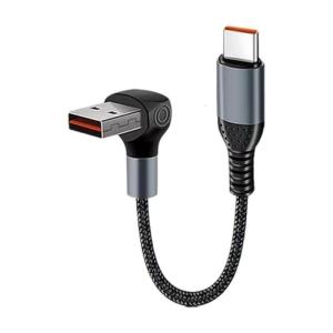 Góc phải Dây sạc nhanh USB để Loại C/Loại C để Loại C 66W Giao hàng điện 25cm cáp bện cho trường hợp điện