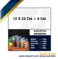[50pcs] 12 x 22 cm Standing Pouch Flat Bottom Bening I Kemasan Kopi Snack Transparan I Kemasan Ziplock Clear. 