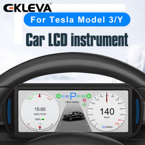 EKLEVA แผงหน้าปัดรถยนต์ Tesla รุ่น3แบบ HUD สำหรับ Tesla รุ่น Y อุปกรณ์เสริมวัดความเร็วหน้าจอ HD 6.8