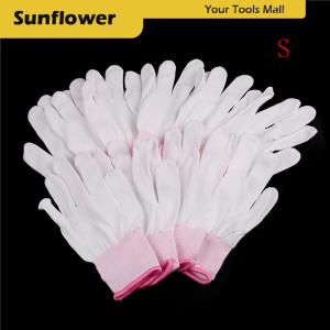 🎀🎁【Special price】Sun ถุงมืออิเล็กทรอนิกส์ทำงานอิเล็กทรอนิกส์ป้องกันไฟฟ้าสถิตย์นิ้วเคลือบฝ่ามือ5คู่