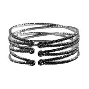 Sparkling Crystal Cuff Bracelet Adjustable Rhinestones Bangle Womens Accessories for Formal Event and Daily Wear