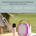 K12 Mini Karaoke Speaker With Mic bluetooth Speaker with Dual Microphone Wireless Family Singing KTV. 