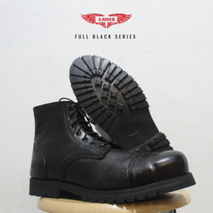 Xrider Safety Boots Sepatu Kerja Touring Ujung Besi Kulit Sapi - Ranger Full Black size 38 - 47
