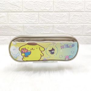 Cartoon Double Zip Pencil Case Student Stationery Pencil Box Hello Kitty Kuromi Cinnamoroll (BGJAYA)