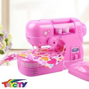 BATTERY OPERATED ELECTRIC TOY SEWING MACHINE PRETEND PLAY SET FOR KIDS AND GIRL