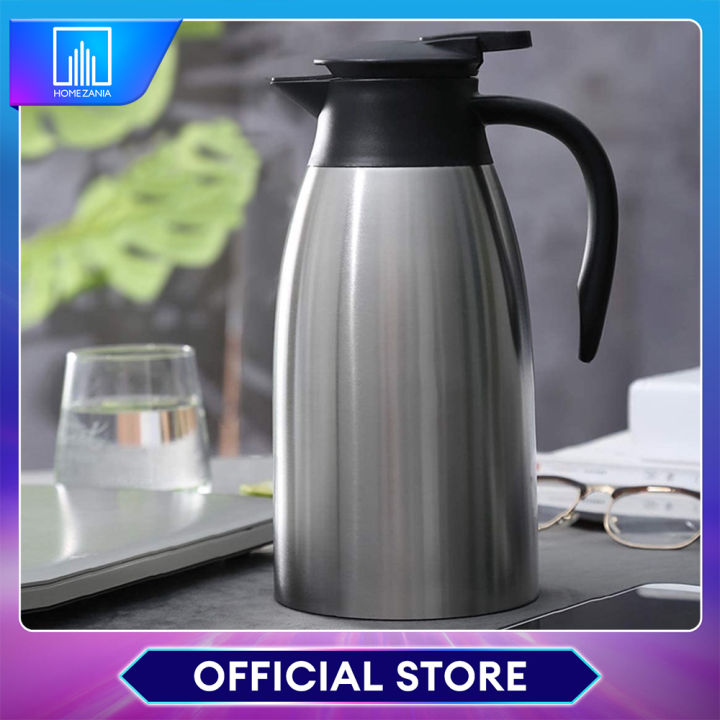 Home Zania 2.0L Stainless Steel Vacuum Flask Hot Water Coffee Jug