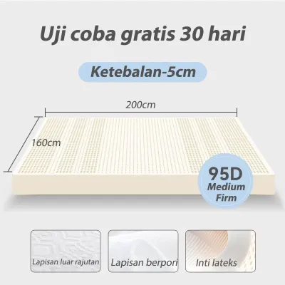 CUTEHOME Kasur Natural Latex 100% Ukuran 90x200120x200160x200180x200