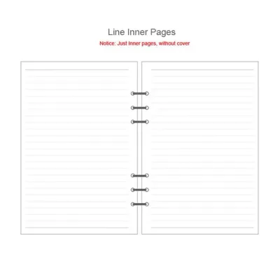 【📣SG Seller】45 Sheets 6 Holes A5/A6/A7/B5 Loose Leaf Refill Paper 100gsm Thick Paper Binder Notebook Refill School Office