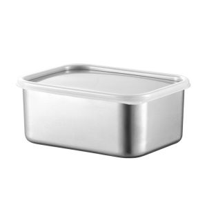 316 Thép Không Gỉ Tủ Lạnh Tươi Giữ hộp đựng có nắp Thực Phẩm Cấp trái cây và rau Salad Kín Thực Phẩm Lưu Trữ Container Rò Rỉ Bằng Chứng Hộp Ăn Trưa đặt được trong lò vi sóng