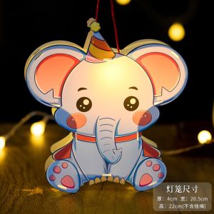 【Free Light+Pole+Tassel】 lantern 2025 中秋灯笼 Mid-Autumn Festival Decoration Items DIY Handheld Cute Animal Lantern Kids Toy Gift PVC Mooncake Rabbit Homemade Lanterns