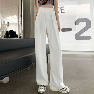 Quần lau nhà ống suông nhỏ thường ngày cho nữ quần Quần ống rộng phiên bản thu hẹp cạp cao dáng ôm 2023 mùa hè