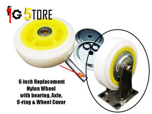 [Ready Stock] 6 Inch Nylon Wheel Caster Replacement Wheel Set