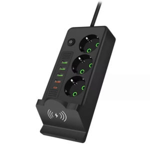 WXCT Stop Kontak Colokan Kabel Listrik Stopkontak Kabel Sambungan Kabel Extension USB Port 3 Lubang 4 USB 1 Type-C Wireless