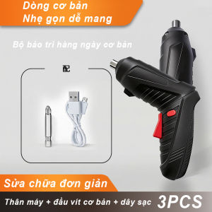 Bộ dụng cụ điện gia đình tua vít điện pin lithium máy khoan mini không dây đa năng sửa chữa