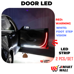 2PCS DOOR LED STRIP Flash Car Safety Clear Vision Light Soft Tube Waterproof Front Rear Emergency Warning Signal Lampu Kereta 汽车停车灯警示灯