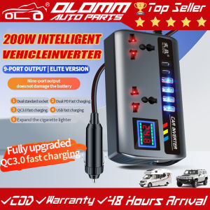🇵🇭 200W Car Power Inverter DC 12V 24V To AC 220V Voltage Converter Car Power Converter for Phone Laptop Tablet