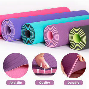 Warbase High Grade 15MM Extra Thick 10MM 6MM TPE NBR Yoga Mat 183x61x1cm Wide Non-Slip Mad With Carry Strap