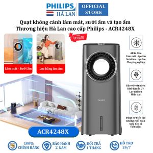 Quạt không cánh kiêm lọc không khí khử khuẩn UV phun sương tạo ẩm và sưởi ấm vào mùa đông thương hiệu Philips ACR4248X Serial 4000 - Bảo Hành 2 Năm