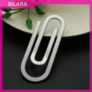 SILARA Stainless Steel Pocket Money Clip Wallet Metal Steel Bill Clip Clamp Folder Clip Cash ID Credit Card Money Holder
