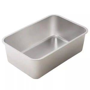 LINNAEUS Premium Stainless Steel Litter Box for Cats - Easy-Clean Odor-Free 30L Capacity 8" Deep Wall-Mountable