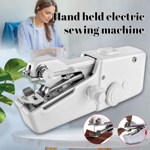 『Up to 10% off😯❗』Mini Sewing Machine Portable Cordless Electric Hand-Held Sewing Fabric Handy Electric Stitch Needlework Useful Handwork Mesin jahit rumah 家用缝纫机