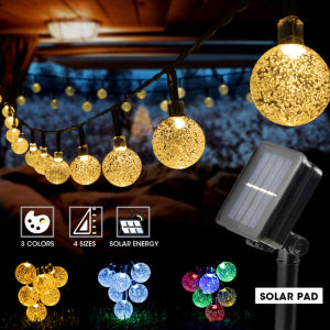 Outdoor 12M Christmas Solar String Lights 100/50/30 LED 8 Mode Waterproof Flower Garden Blossom Lighting Party Home Decoration