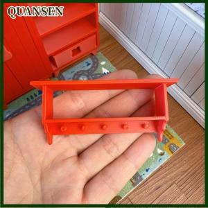 QUANSEN 12-Point Dollhouse Wall Rack Plastic Shelf Cute Box Accessory OB11 Miniature Scene Photography Prop