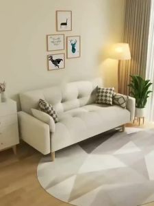 Sofa Foldable Fabric Leather Small Sofa Suitable For Living Room Bedroom