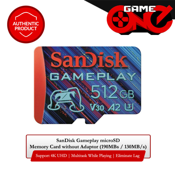 SanDisk 512GB Gameplay microSD Memory Card without Adaptor for Mobile