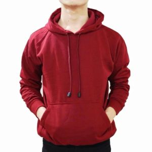 Sweater Hoodie Pria Jumper Polos Bahan Fleece Tebal Terlaris
