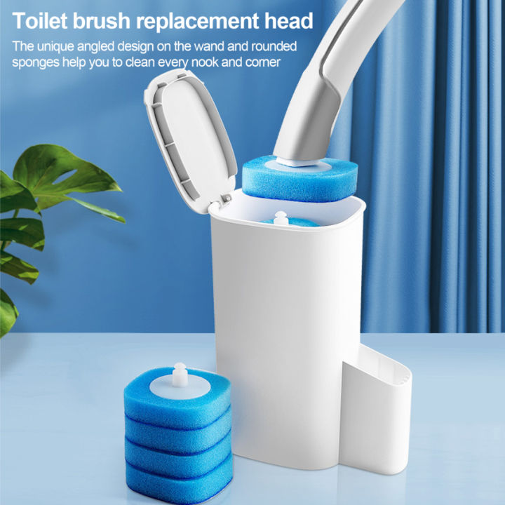 Disposable Toilet Bowl Brush with 8PCS Toilte Wand Refills, Toilet Bowl