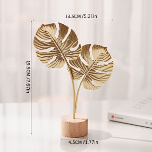 Nordic Golden Ginkgo Leaf Ornaments Creative Metal Crafts Home Table Decoration
